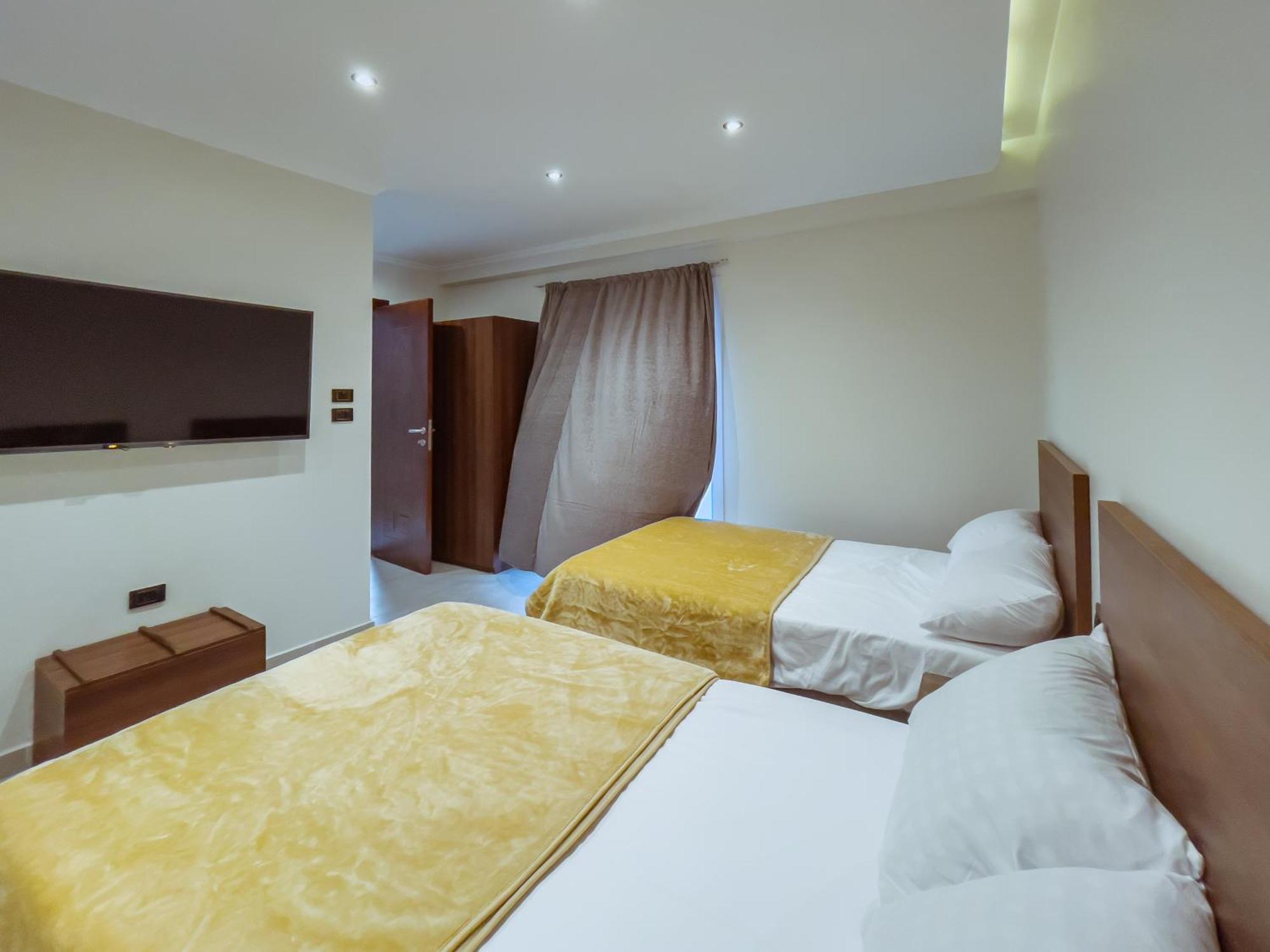 King Khufu Pyramids View Hotel Kafret el-Gabal Rom bilde